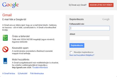 Belépés a gmailbe  „Hoppá!A Gmailbe való belépés a Google Account-unkkal történik